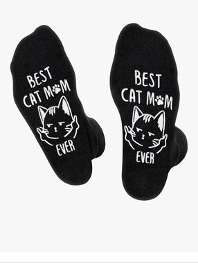 Best Cat Mom Ever Black Cat Socks